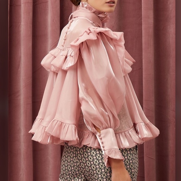 Sister Jane Grapefruit Ruffle Bow Top - Picture 4 of 7